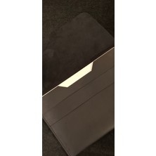 MAT DERİ Siyah Nubuk Deri Macbook Air Kılıfı El Yapımı Macbook Pro Çantası 13" 14" 15" 16"