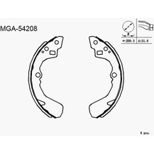MGA-54208 - Kampana Balata ( Suzukı: Swıft Iı 90 -  / Daıhatsu: Applause 90 - )
