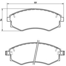 MGA-55452 - Balata Fren On-(Ssangyong: Kyron 06->>/ Rodıus 06->> / Rexton 06>12  )