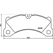 MGA-55778 - Fren Balatası On-(Porsche : Macan 2016>>)