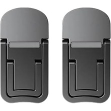 Polham Metal 2 Adet 7mm 3m Yapışkanlı Katlanabilir Ultra Mini Laptop Standı,2 Açılı Laptop Yükselti
