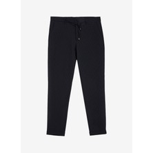 Fabrika Bağlamalı Bel Duble Paça Lacivert Erkek Chino Pantolon F5SM-PNT 2464