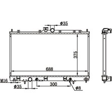 MGA-80549 - Su Radyatoru Brazıng Mıtsubıshı Lancer 03-08 A/t