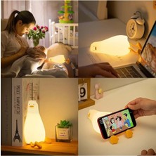 Etabel  Dokunmatik Silikon LED Ördek Gece Lambası Şarjlı Kısılabilir