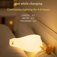 Etabel  Dokunmatik Silikon LED Ördek Gece Lambası Şarjlı Kısılabilir