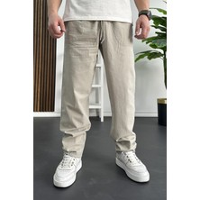 Erkek Baggy Kalıp Pantolon Bej EDW130