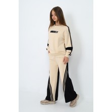 Kız Çocuk %100 Pamuk Oversize Eşofman Takımı-Rahat ve Konforlu Alt Üst Spor Giyim SETI-AÜT-0010