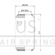 US-2644 Roll Körük/ Otobüs Körüğü  644N -3644 -1S28524 -92574 -D11S01 -PNP301470102 -1R1A390295 -W010950118 -D276B -8017 -1E21 -1S28524 Süspansiyon Körüğü/ Servis Körüğü 7B71090 -4714025