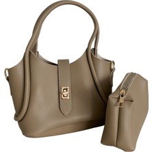 CEELDU Kadın Küçük Boy Vizon Iç Çantalı Şık El ve Omuz Çantası