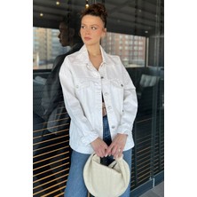 Gülseli Oversize Kadın Jean Kot Ceket