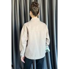 Gülseli Oversize Kadın Jean Kot Ceket