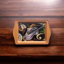Arma House Gitar Tutkusu – Sanat Temalı Dekoratif Tepsi 25 cm
