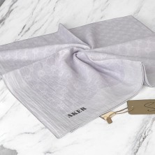 Aker Açık Lila Elegance Monogram Eşarp