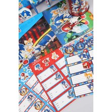 Sonic Yeni Sezon Lisanslı Sonıc Full+Full Kırtasiye Seti "anaokul Çantası, Beslenme Çantası ve Kalem Çantası,matara,beslenme Kabı"