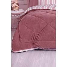 Comfort Set Yeni Nesil Wellsoft Yorganlı 3 Parça Çift Kişilik Soft Line Bordo