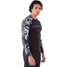 Hercules Fight Gear Siyah Uzun Kollu Rashguard - Unisex Dövüş ve Antrenman Üstü  (Bjj, Mma, Kick Boks, Crossfit, Fitness)