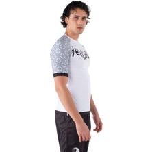Hercules Fight Gear Beyaz Kısa Kollu Rashguard - Unisex Dövüş ve Antrenman Üstü  (Bjj, Mma, Kick Boks, Crossfit, Fitness)