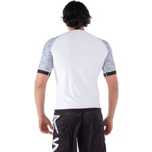 Hercules Fight Gear Beyaz Kısa Kollu Rashguard - Unisex Dövüş ve Antrenman Üstü  (Bjj, Mma, Kick Boks, Crossfit, Fitness)