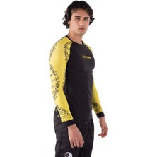 Hercules Fight Gear Sarı Uzun Kollu Rashguard - Unisex Dövüş ve Antrenman Üstü  (Bjj, Mma, Kick Boks, Crossfit, Fitness)