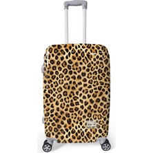 Coral High Kahverengi Leopar Desenli Pc 3'lü Valiz Seti 16840