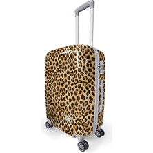 Coral High Kahverengi Leopar Desenli Pc 3'lü Valiz Seti 16840