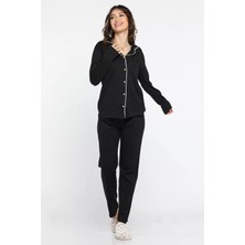 Düğmeli Kadın Pijama Takımı P-00014289
