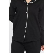 Düğmeli Kadın Pijama Takımı P-00014289
