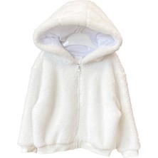 Dofi Unisex Bebek 1662 Fermuarlı Welsoft Kapüşonlu Sweatshirt – Lacivert & Beyaz