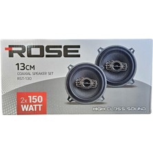 Rose RST-130 13CM Tweeterlı Coaxıal 2X150WATT Yuvarlak Takım Hoparlör Speaker (2 Li Takım)