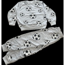 Siyah-Beyaz Top Desenli Çocuk Alt-Üst Takım