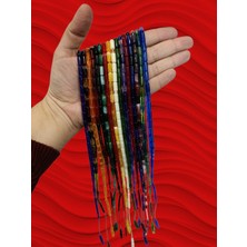 Anemore Collection 3 Adet Kesme Kesim Toz Kehribar Tesbih Karışık Renkli Sistemli 11MMX5MM Özel Ölçü