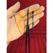 Anemore Collection Toz Kehribar Tesbih Kesme Kesim Lacivert Siyah Renkli Sistemli 11MMX5MM Özel Ölçü