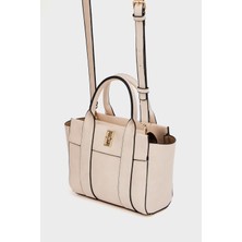 Krem Kadın Mini Tote El ve Omuz Çantası