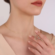 Cecilia Jewellery Cecilia Jewellery, Gökkuşağı Kolye, Zirconia Renkli Taşlı Kolye, 18 Ayar Altın Kaplama Kolye, 925 Ayar Gümüş Kolye,zirconia Ametist Kolye, Zirconia Zümrüt  Kolye