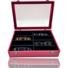 Dijital Çarşı Diji 8'li Gözlük Kutusu Gözlük Çantası Pembe