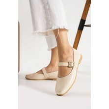 Albishoes Kadın Babet Rahat Hafif Ses Yapmaz Tokalı Anatomik Günlük Babet Ev Ofis Dış Mekan Ayakkabı
