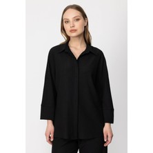 On Fashion Kolları Manşetli Düğmeleri Kapaklı Gömlek
