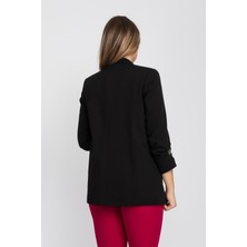 Ayhan Kadın Blazer Kolu Büzgülü Ceket