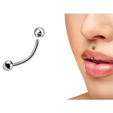 Bylin  Cerrahi Çelik Vertical Lip Piercing /banana Piercing - 1 Adet