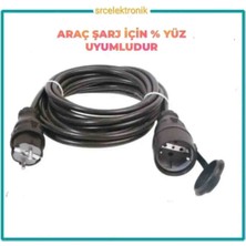 Hes Kablo Araç Sarjı Uyumlu Kablo ( 1 ile 12 Metre Ebatları) 3x2.5  Tam Bakır Hes Kablo Kauçuk Erkek Fiş ve Prizli ( 3x2.5 Hes Kablo Tam Bakır) Ttr Kablo Tseli HO5VV-F;