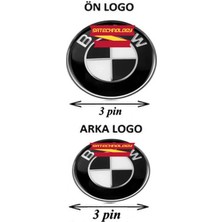 Bmw f20,f21 kasa için Kaput ve Bagaj Logo Takım Ön Arka 2 Li Set( Siyah Beyaz 3pin-3pin)