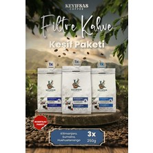 Keyifsas Coffee Tanışma Paketi (Sumatra, Huehuetenango, Kilimanjaro) 3x250 gr