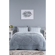 Comfort Set Yeni Nesil Wellsoft Yorganlı 3 Parça Çift Kişilik Soft Line Gri