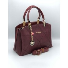 Kadın El ve Omuz Çantası 5 Bölmeli   Bordo