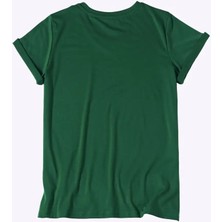 Mercoledi Kadın  Baskılı Kadın Oversize V Yaka T-Shirt Salaş