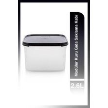 Modüler Kuru Gıda ve Bakliyat Saklama Kabı 2.6 Lt