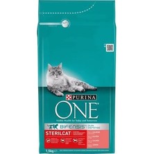 Purina One 1500 gr Steril Somonlu Kuru Kedi Maması Balık Tatlı Premium Kalite
