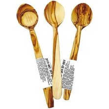 Zeytin Ağacı Orta Boy Yemek Kaşığı 3'lü - Kd 494