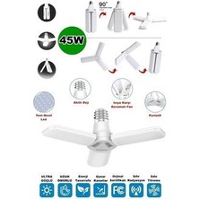 Volemi Pervane 40-45W Beyaz LED Ampul 5.000 Lumens E-27 Duy Tipi Ultra Güçlü Yeni Nesil Aydınlatma