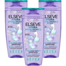 Loreal Paris Elseve Hydra Pure Şampuan 300 ml x 3 Adet